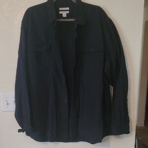 Amazon Essentials Black Casual Button Down Shirt